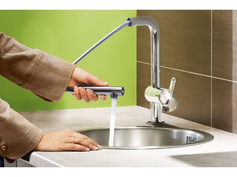 Купить Смеситель Grohe Minta 32168000 для кухонной мойки с выдвижным изливом