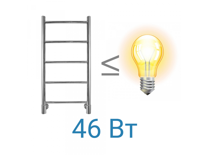 Купить Полотенцесушитель электрический Energy H 800 х 400 (G6 прямой), ширина 42.8 см, высота 80 см