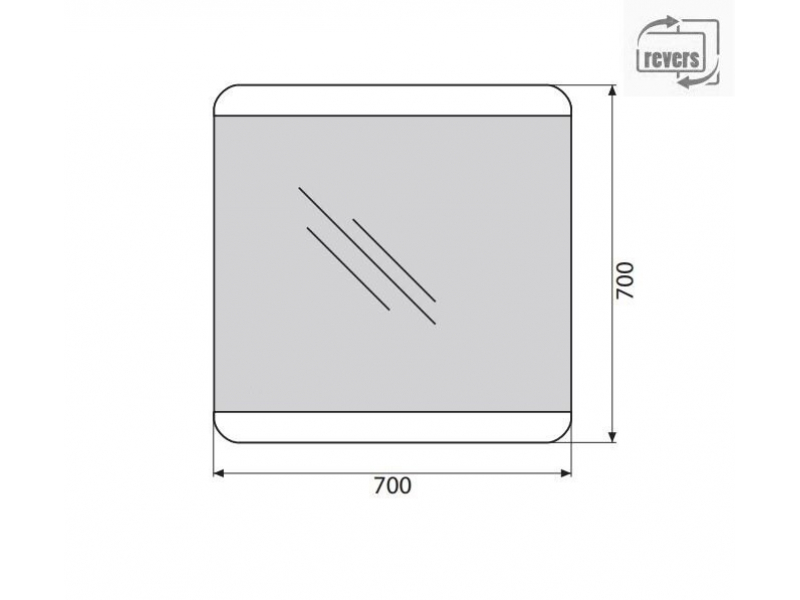 Купить Зеркало BelBagno SPC-CEZ-700-700-LED-BTN 70 x 70 см со встроенным светильником и кнопочным выключателем