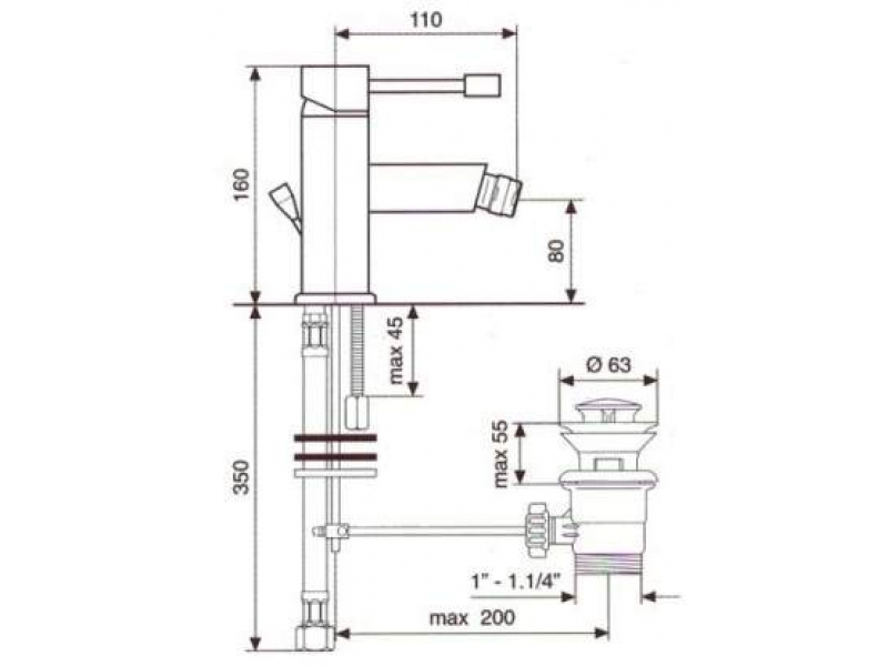 Купить Смеситель для биде Emmevi Eden 71004CR, хром