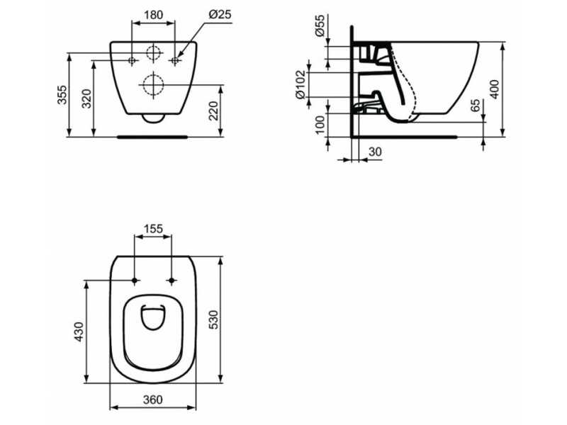 Купить Инсталляция Ideal Standard Prosys Frame 120 M с унитазом Tesi AquaBlade T0079V1, сиденье микролифт, комплект, T0079V15SW