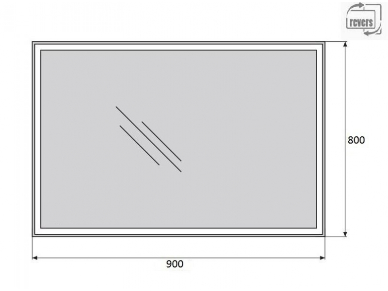 Купить Зеркало BelBagno SPC-GRT-900-800-LED-BTN 90 x 80 см со встроенным светильником и кнопочным выключателем