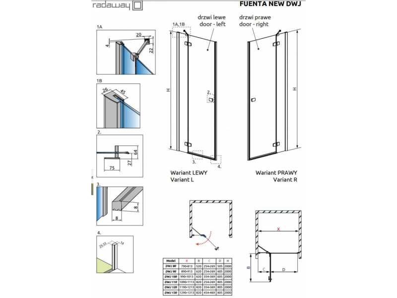 Купить Душевая дверь Radaway Fuenta New DWJ 120 384016-01-01