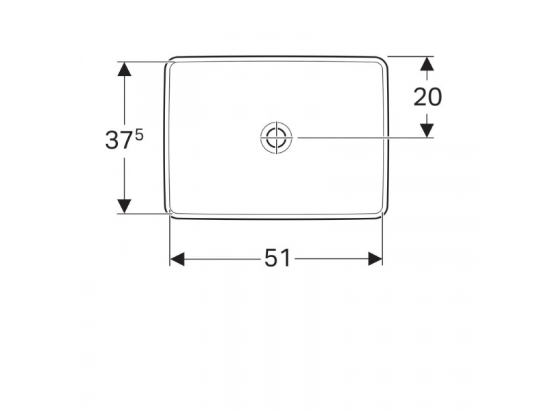Купить Раковина Geberit Variform 500.738.01.2 55 x 40 см прямоугольная, без перелива