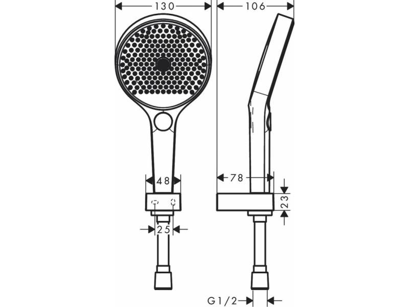 Купить Душевой набор Hansgrohe Rainfinity 130 3jet Porter 26852700, белый матовый