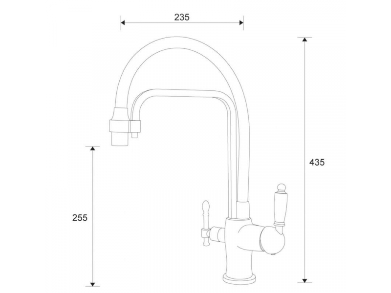 Купить Смеситель Zorg Clean Water ZR 342-6 YF BLACK для кухни под фильтр, черный