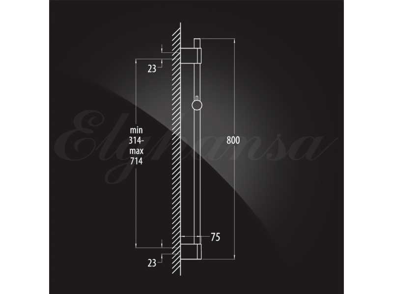 Купить Душевой гарнитур Elghansa SHOWER RAIL SB-99S 800 мм c мыльницей, хром