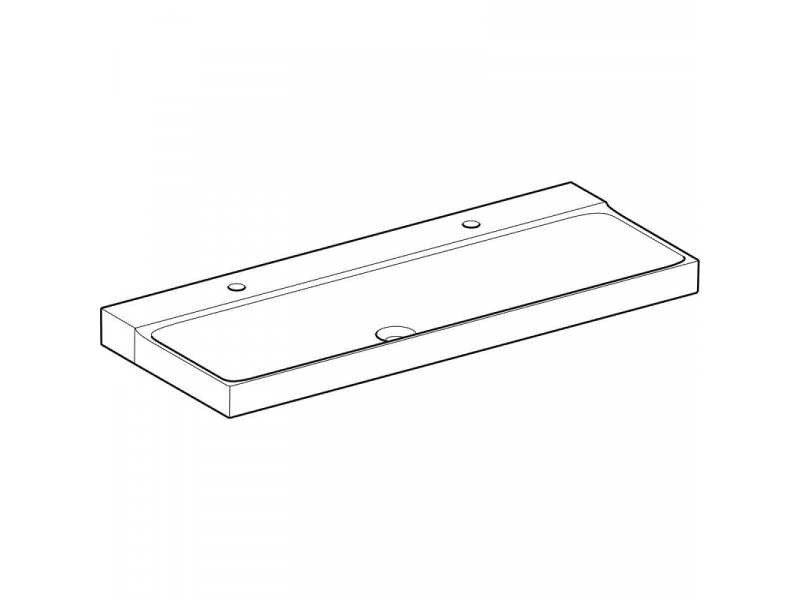 Купить Раковина Geberit Xeno2, с двумя отверстиями под смесители,120 см
