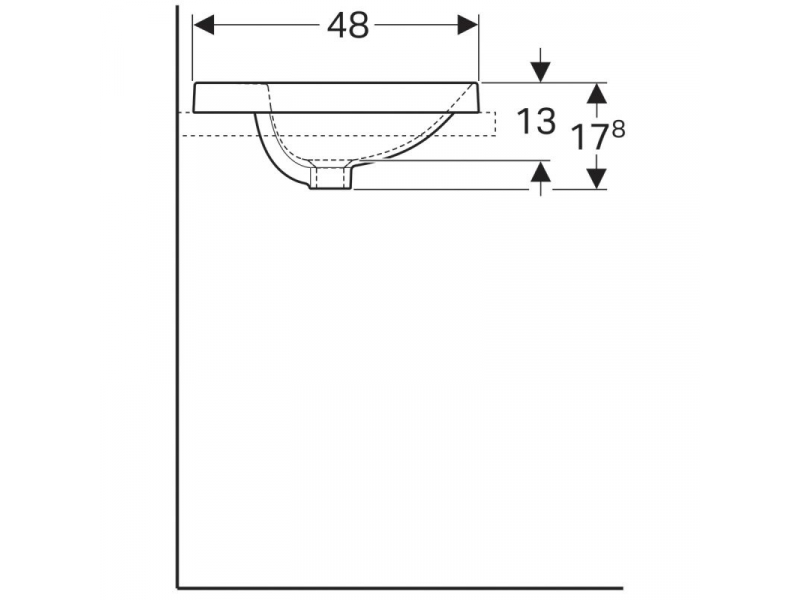 Купить Раковина Geberit Variform 500.726.01.2, 60 x 48 см, белая