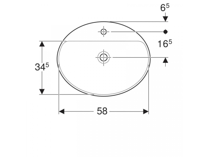 Купить Раковина Geberit Variform 500.726.01.2, 60 x 48 см, белая