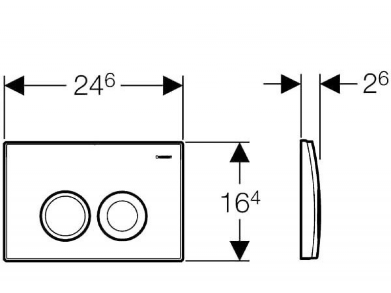 Купить Клавиша Geberit Delta Type 21 115.125.11.1, белая