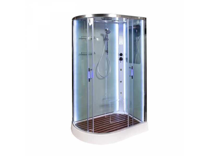 Купить Душевая кабина Deto A 102 L/R 120 x 80 см, с крышей, Led и гидромассажем