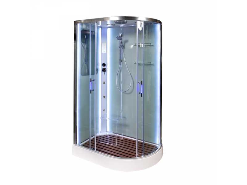 Купить Душевая кабина Deto A 102 L/R 120 x 80 см, с крышей, Led и гидромассажем