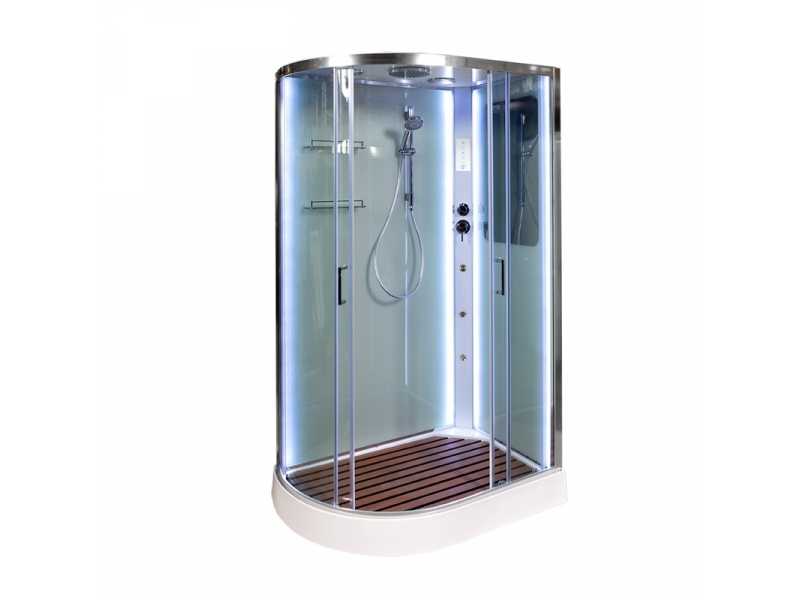 Купить Душевая кабина Deto A 102 L/R 120 x 80 см, с крышей, Led и гидромассажем