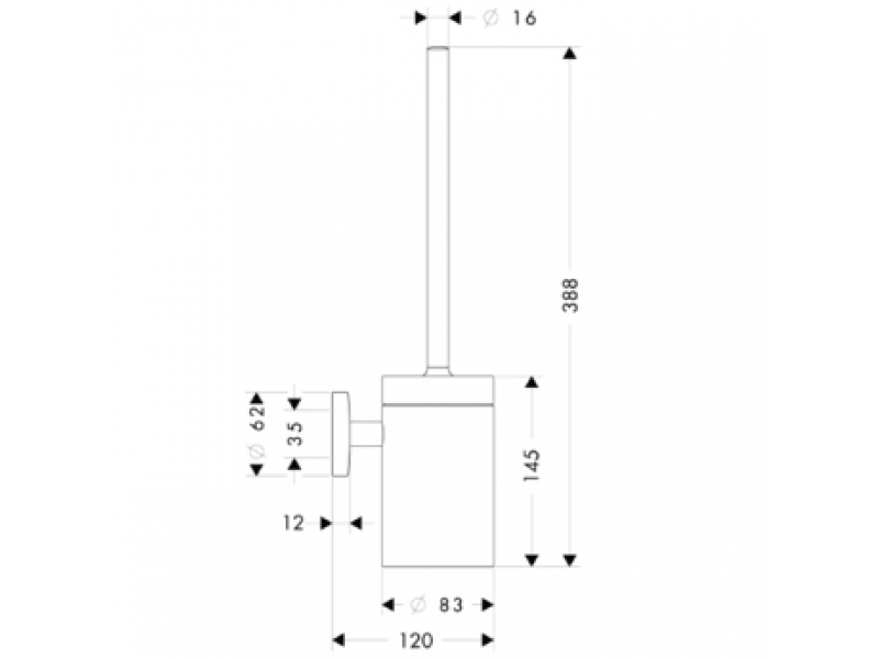 Купить Ершик Hansgrohe Logis 40522000, хром