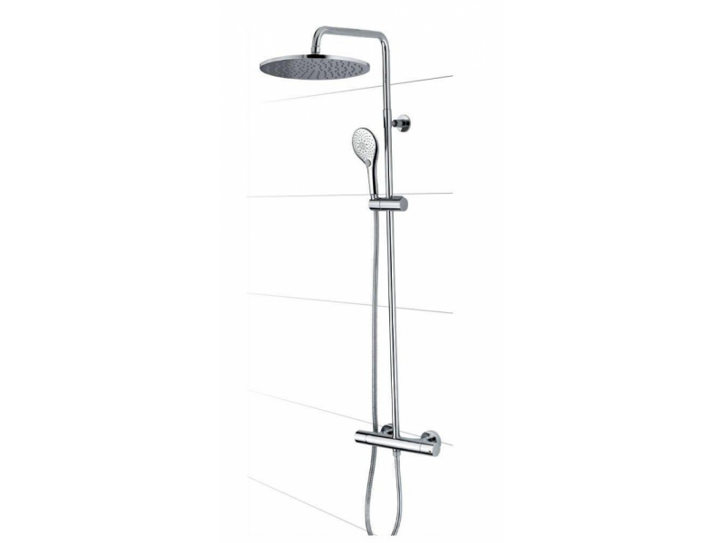 Купить Душевая система Bossini Cosmo L10044.030 с термостатом, верхний душ круглый