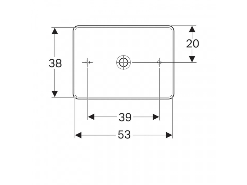 Купить Раковина Geberit Variform 55 x 40 см, накладная, без перелива, 500.779.01.2