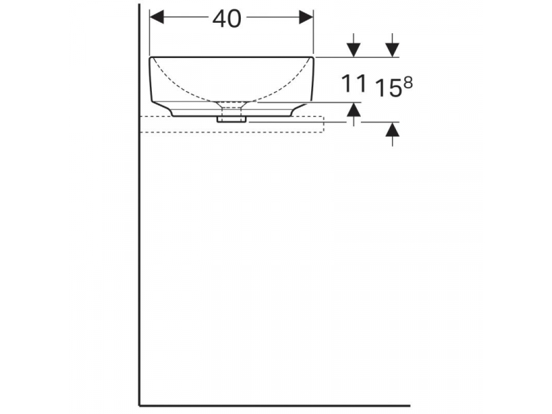 Купить Раковина Geberit Variform 55 x 40 см, накладная, без перелива, 500.779.01.2