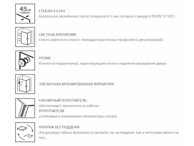 Купить Душевой уголок Radaway Classiс A, 80 х 80 х 170 см, стекло фабрик, профиль белый, 30011-04-06