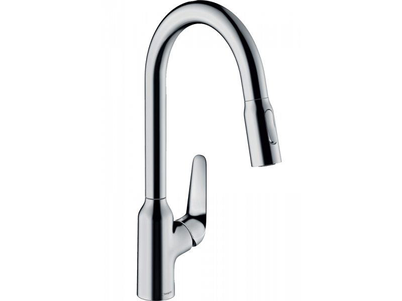 Купить Смеситель Hansgrohe Focus M42 для кухонной мойки с выдвижным изливом, хром глянцевый, 71800000