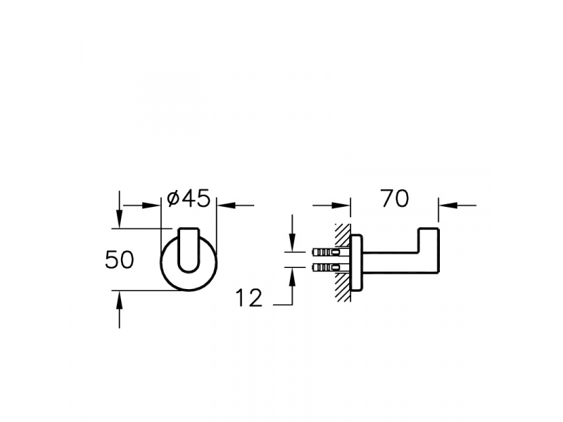 Купить Крючок для полотенец Vitra Minimax S хром, A44787