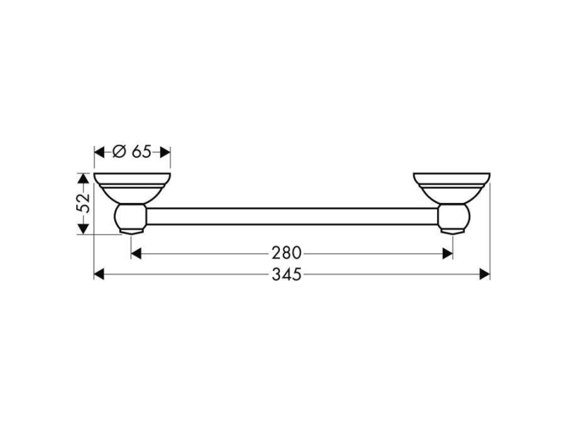 Купить Поручень Axor Carlton 41430090, хром с золотом