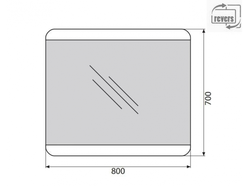 Купить Зеркало BelBagno SPC-CEZ-800-700-LED-BTN 80 x 70 см со встроенным светильником и кнопочным выключателем