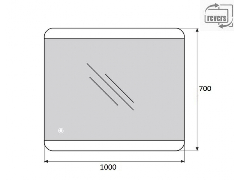 Купить Зеркало BelBagno SPC-CEZ-1000-700-LED-TCH 100 x 70 см со встроенным светильником и сенсорным выключателем