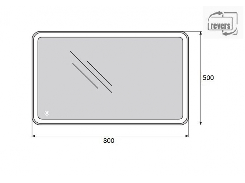 Купить Зеркало BelBagno SPC-MAR-500-800-LED-TCH 50 x 80 см со встроенным светильником и сенсорным выключателем