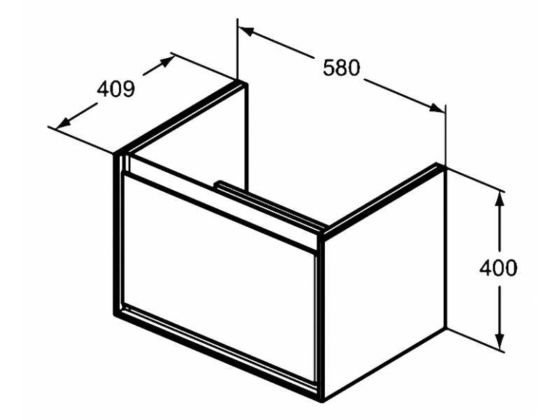 Купить Тумба под раковину Ideal Standard Connect Air Cube 65 см, подвесная, светло-серое дерево, белый матовый, E0847PS