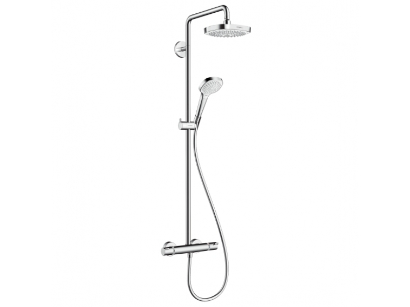 Купить Душевая система Hansgrohe 27256400 Croma Select E 180 2 jet, белый/хром