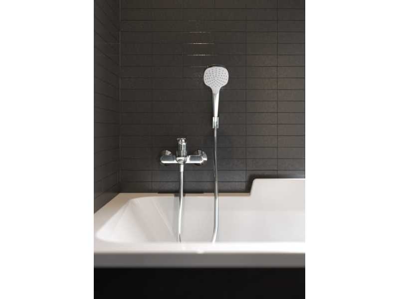 Купить Душевой гарнитур Hansgrohe Croma Select E 1jet Port 1,25 м, 26424400, белый/хром