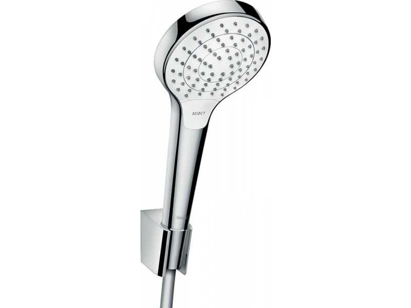 Купить Душевой гарнитур Hansgrohe Croma Select E 1jet Port 1,25 м, 26424400, белый/хром