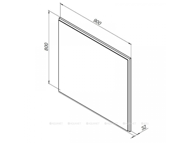 Купить Зеркало Aquanet Nova Lite 90 см, с LED подсветкой, дуб рошелье, 00242263