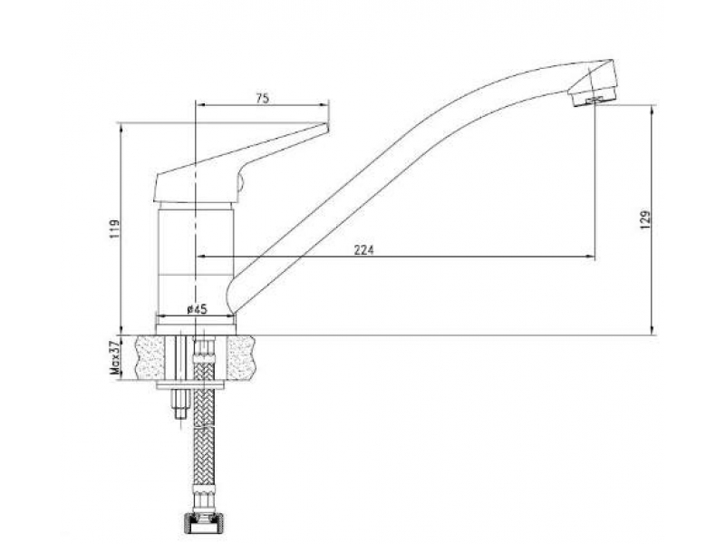 Купить Смеситель Aquanet Round Handle SD9070 (187224) для кухни