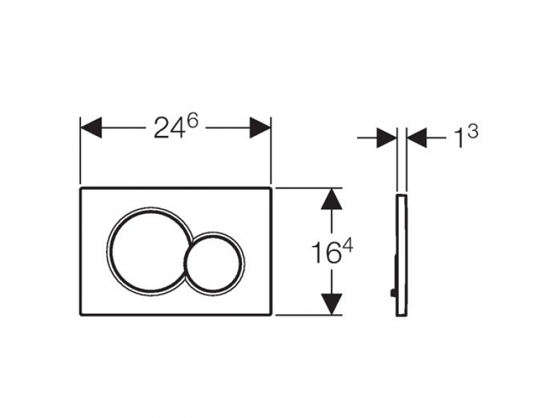 Купить Кнопка смыва Geberit Sigma Type 01 115.770.DW.5 черная, пластик