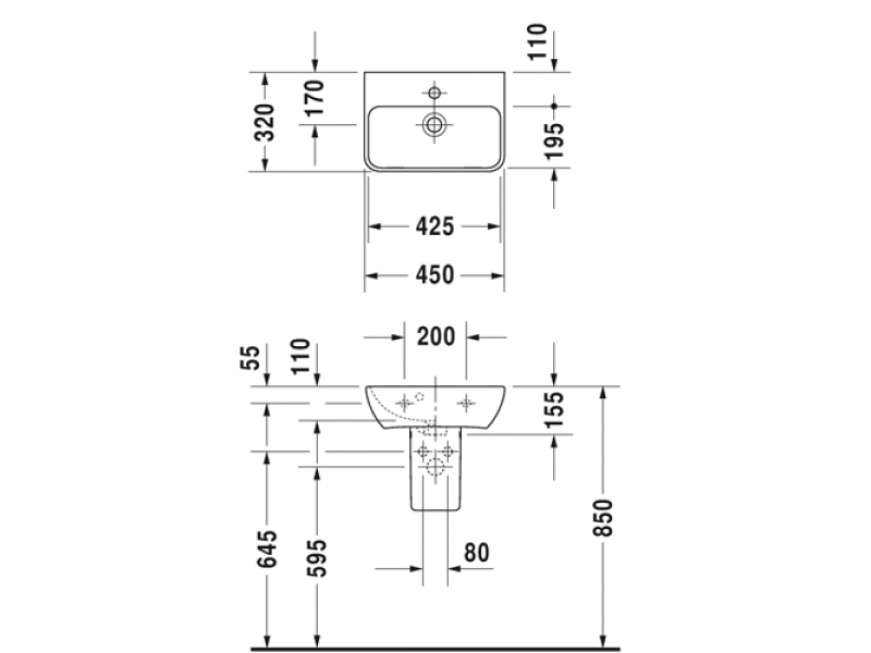 Купить Раковина Duravit ME by Starck 0719450000