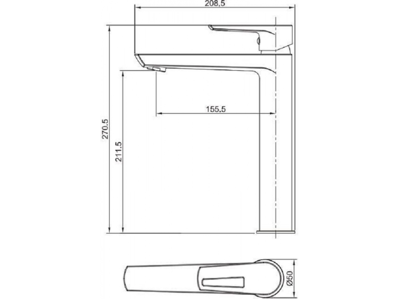 Купить Смеситель Aquanet Logic AF320-11С для раковины, хром (216765)