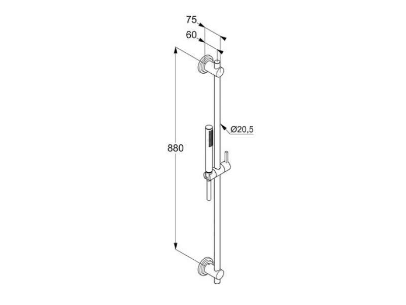 Купить Душевой гарнитур Kludi Nova Fonte 2084005-25 90 см, 1S, Classiic, хром