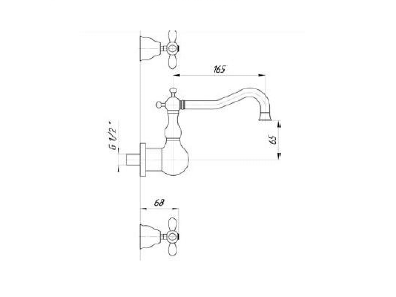 Купить Смеситель Migliore Princeton Plus ML.PRP-8070.BR скрытого монтажа для раковины - бронза