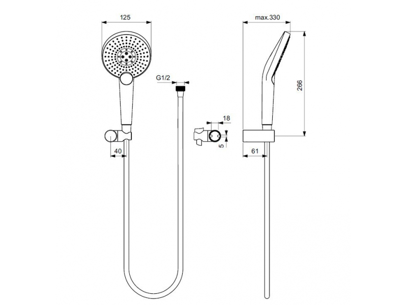 Купить Душевой гарнитур Ideal Standard IdealRain B1765AA