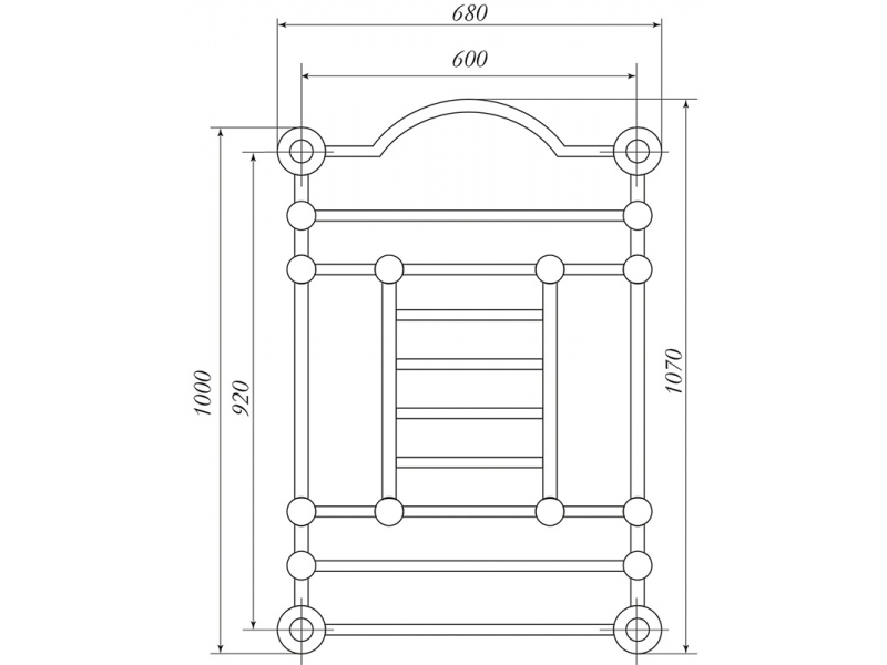 Купить Полотенцесушитель Migliore Edward h93 ML.EDW-HY.610 водяной, 60 x 107 см, хром