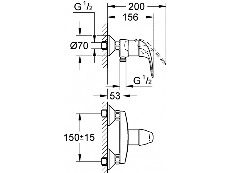 Купить Смеситель для душа Grohe Euroeco 32740000