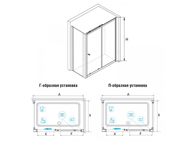 Купить Душевой уголок RGW CL-45, 040945410-11, 140 х 100 x 185 см, дверь раздвижная, стекло прозрачное, хром