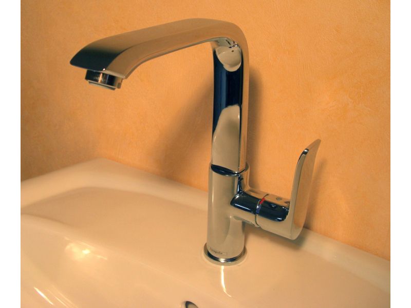 Купить Смеситель для раковины Hansgrohe Metris 31087000 высокий, со сливным гарнитуром
