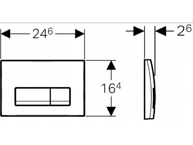 Купить Клавиша Geberit Delta Type 51 115.105.DW.1, черный глянец