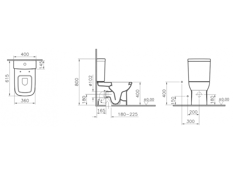 Купить Напольный унитаз VitrA S20 9819B003-7201 крышка микролифт