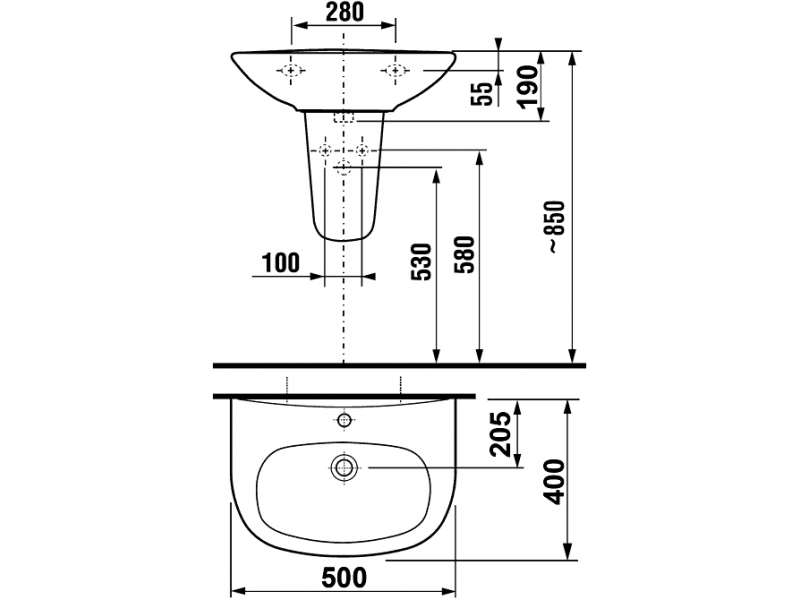 Купить Раковина Jika Zeta 50 1039.0