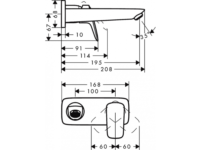 Купить Смеситель Hansgrohe Logis для раковины, хром, 71220000