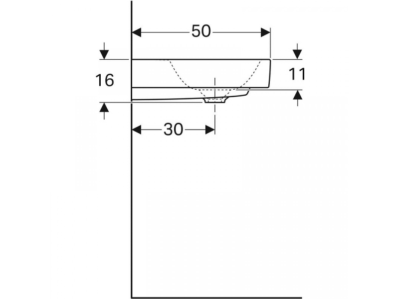 Купить Раковина Geberit Citterio 500.544.01.1, 60 х 50 см, белая